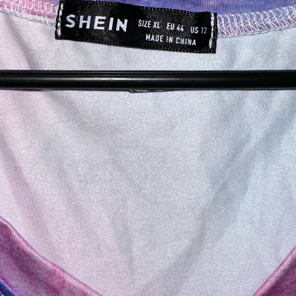 SHEIN Pink and Purple V-Neck MooMoo with Knotted Hem - Picture 4 of 5